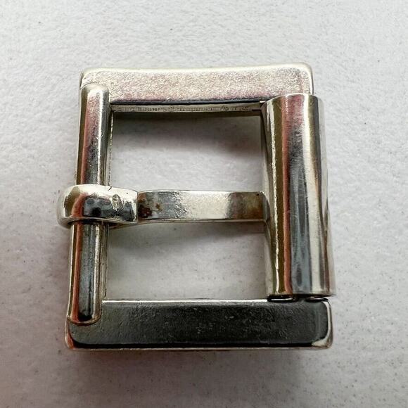 Small Silver Tone Simple Basic Roller Belt Buckle - Picture 2 of 7